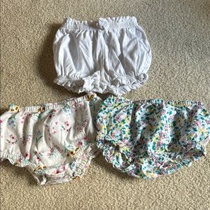 Old Navy & Baby Gap Floral and White Kids Bloomers Set